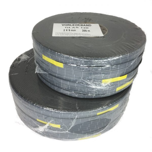 Lining tape 9mm with masking film- ANTRAZITH / WHITE pack 200m