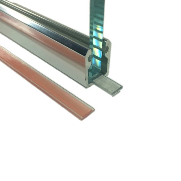 1.5 x 2300mm Transparent spacer and support profiles