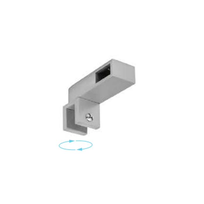 Parallel connector for 10×20 stabilization bar with 360° rotatable glass connection